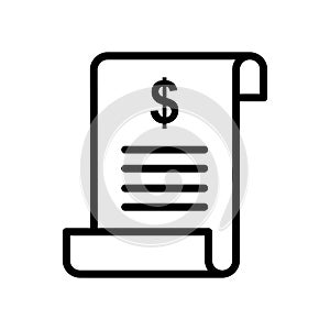 Bill icon vector design template