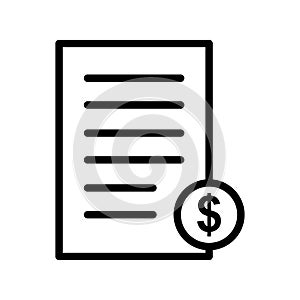 Bill icon vector design template