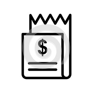 Bill icon vector design template