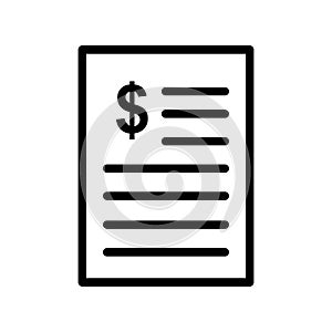 Bill icon vector design template
