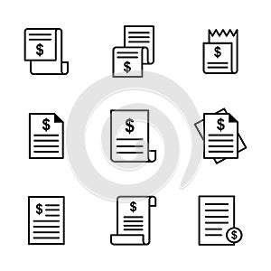 Bill icon vector design template