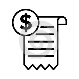 Bill icon vector design template basic RGB