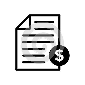 Bill icon vector design template basic RGB