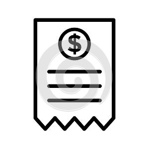 Bill icon vector design template basic RGB