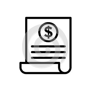 Bill icon vector design template basic RGB