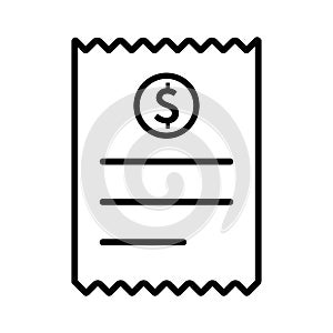 Paragon, bill, recepit - vector icon