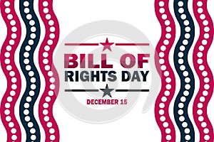 Bill Of Rights Day Vector illustration