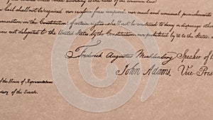 The bill of rights historical document john adams congress 3