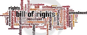 Bill of rights word cloud