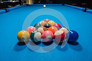 Billard balls before kickoff