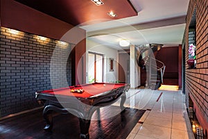 Billard in private interior