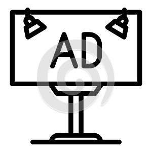 Billboard advertiser icon, outline style