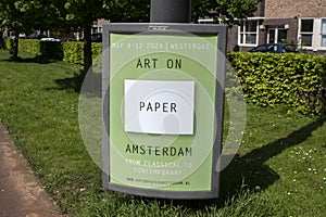 Billboard Art On Paper At Amsterdam The Netherlands 2-5-2024