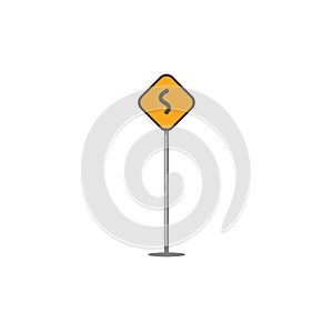 billboard attention hightway sign  icon vector illustration design template