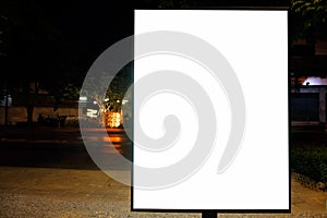 Billboard blank for outdoor advertising poster in the city