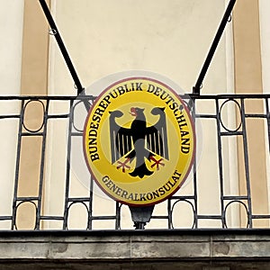 Billboard Bundesrepublik Generalkonsulat Deutschland At Cracow