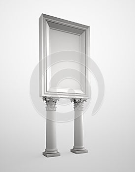 Billboard with classical architecture elements