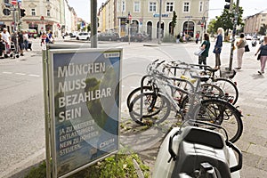 Billboard of the CSU party on the street in Munich