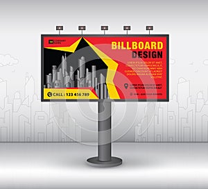 Billboard design template, advertisement, banner design for outdoor advertising, web banner, poster, presentation, banner design