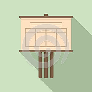 Billboard estimator icon, flat style