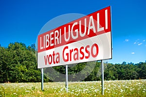 In the next elections save Italy, vote Liberi e Uguali - LeU - G photo