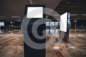 Billboard mockups on an airport