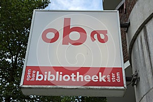 Billboard Public Library OBA At The Roelof Hartplein At Amsterdam The Netherlands 15-9-2019