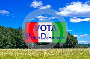 In the next elections save Italy, vote Partito Democratico PD photo