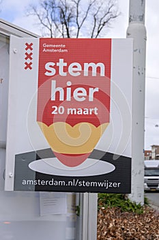 Billboard You Can Vote Here At Amsterdam The Netherlands 2019