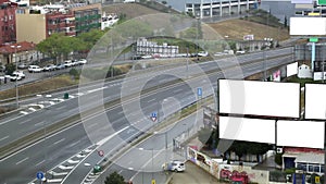 Billboards on a highway