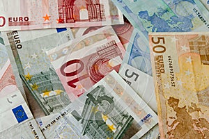 euro bank notes photo