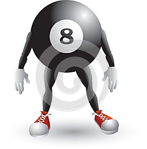 Billiard ball cartoon character