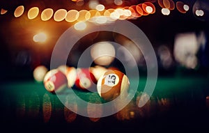 Billiard ball with number fifteen