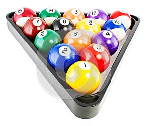 Billiard balls in triangle