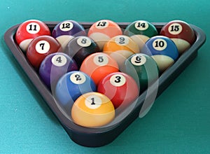 Billiard balls triangle