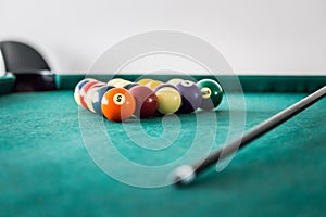 Billiard in a bar, quitting time