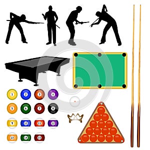 Billiard collection - vector