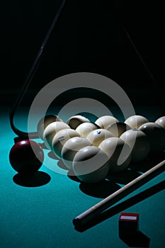 Billiard concept. Floodlite.