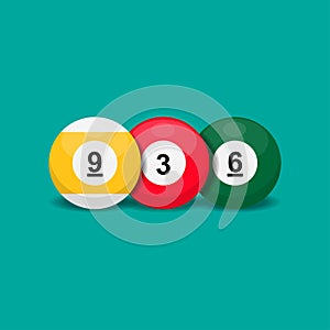 Billiard game icon .