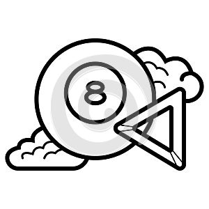 Billiard icon. Game
