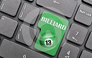 Billiard on keyboard