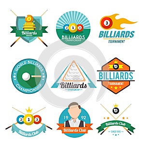 Billiard Label Set