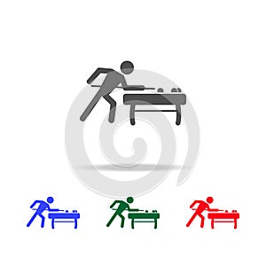 Billiard player icons. Elements of sport element in multi colored icons. Premium quality graphic design icon. Simple icon for