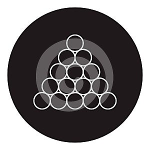 Billiard/pool balls icon triangle