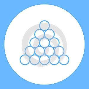 Billiard/pool balls icon triangle