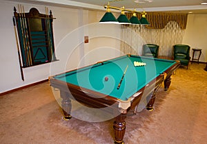 Billiard pool game room