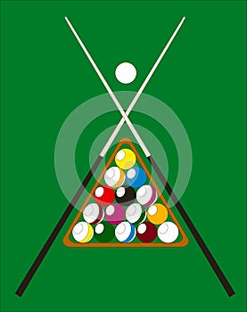 Billiard pool illustration