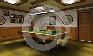 Billiard room classical style