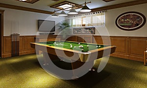 Billiard room classical style