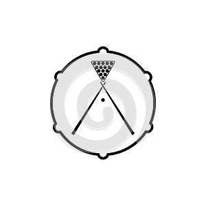 The billiard table icon. Game symbol.